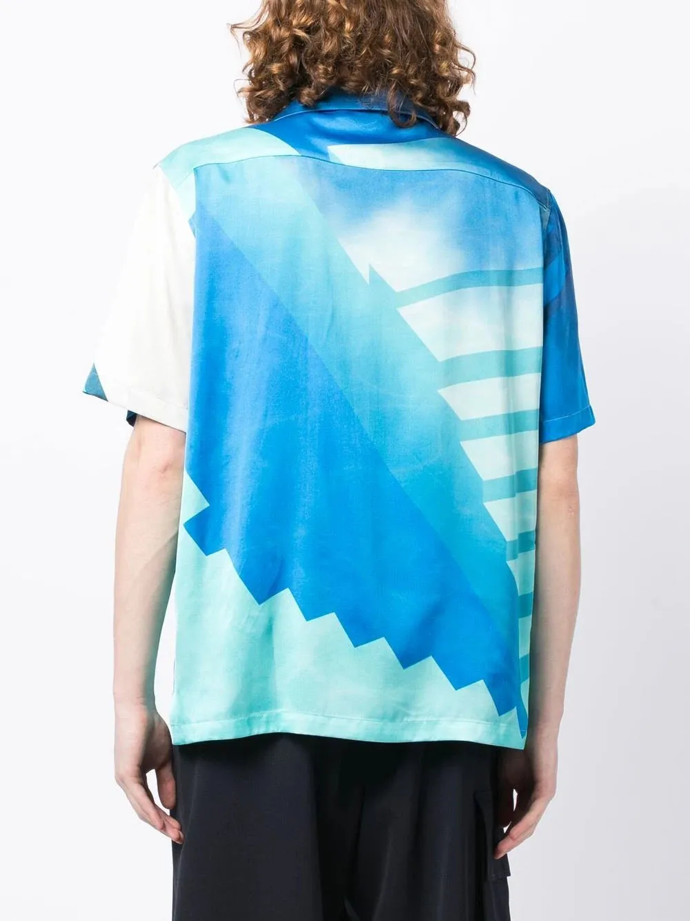 Abstract-Print Short-Sleeved Shirt