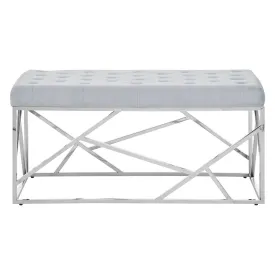 Allure Powder Blue Geometric Bench