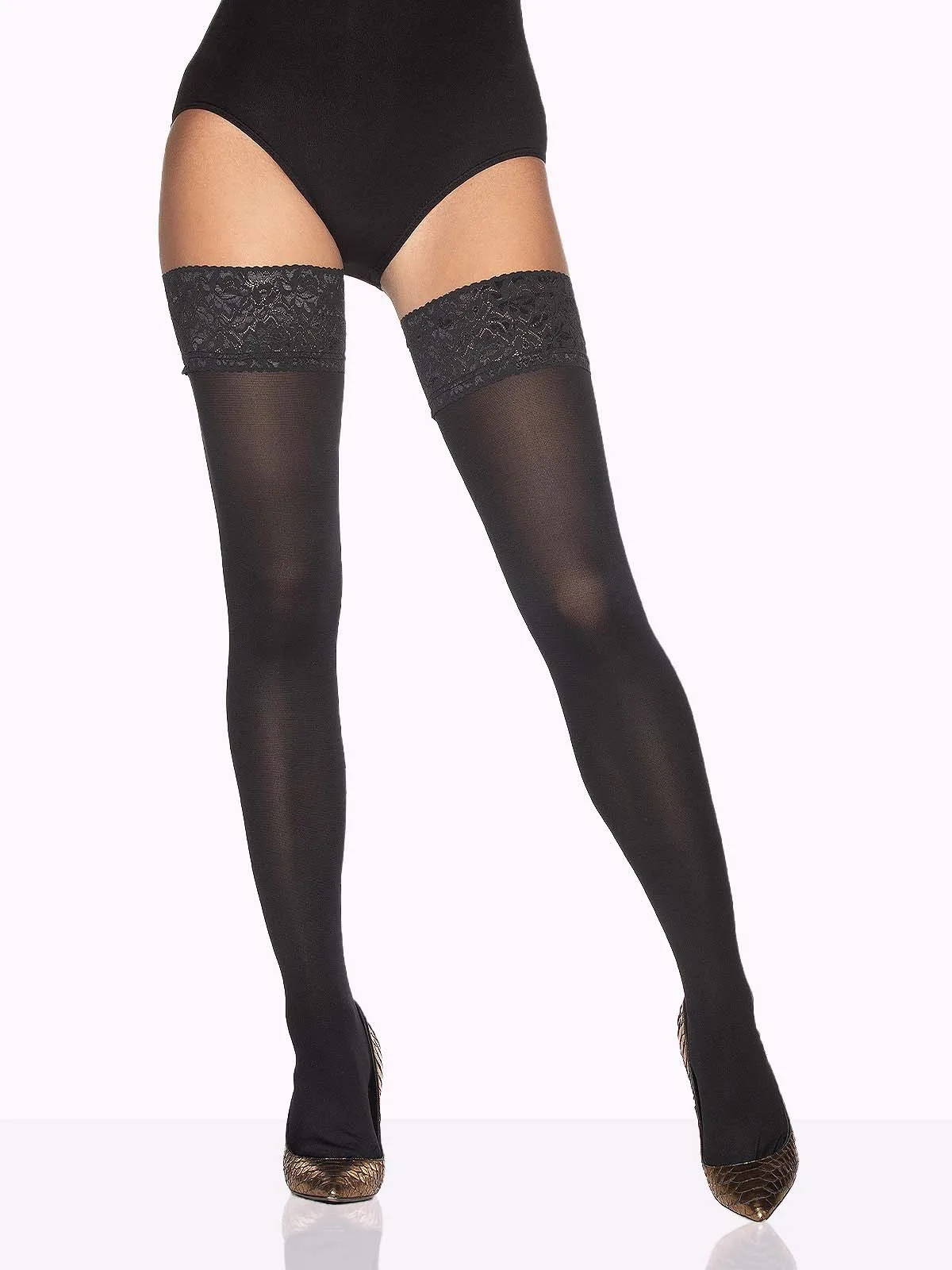 ANDREA Opaque Thigh Highs