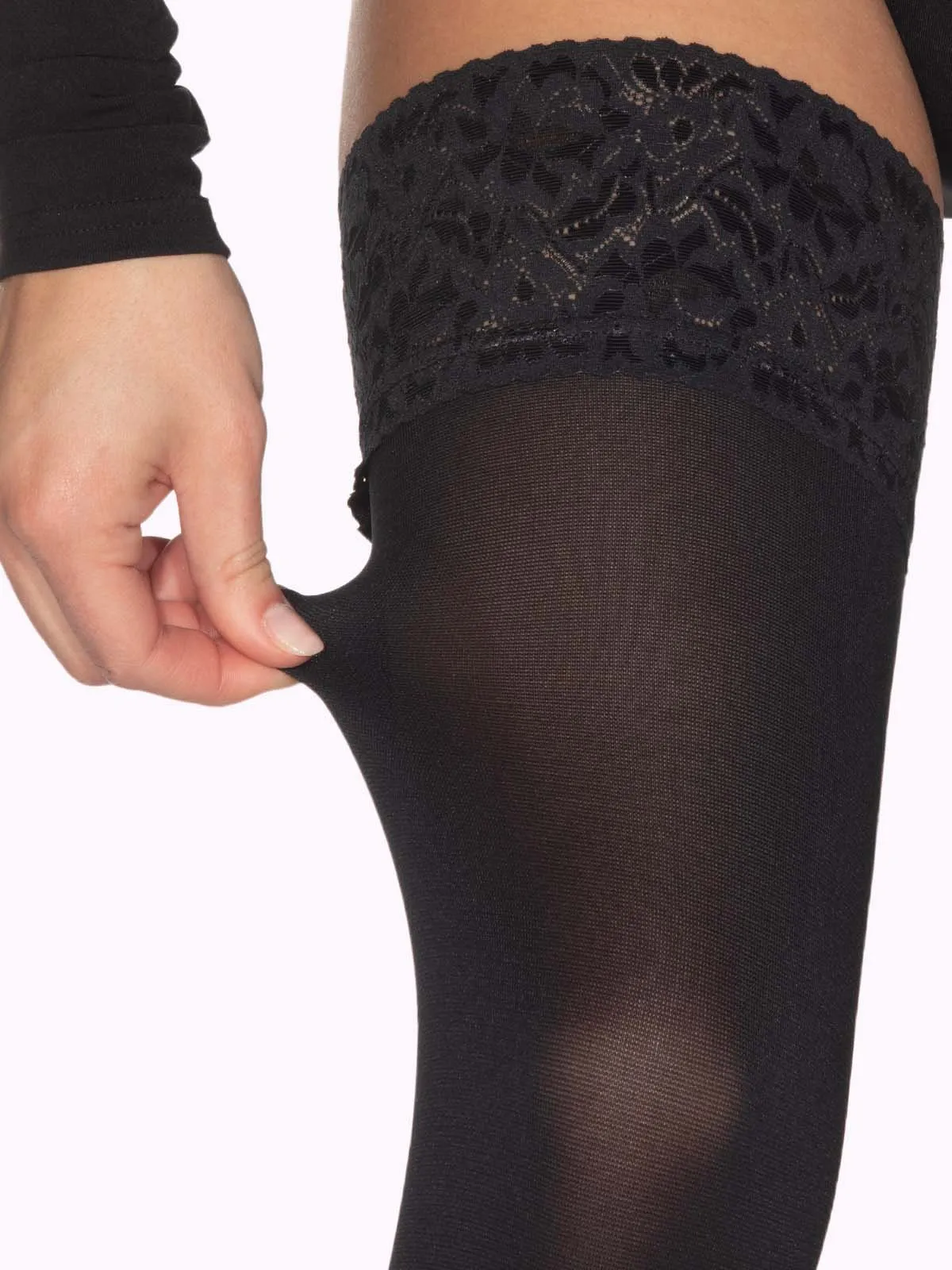 ANDREA Opaque Thigh Highs