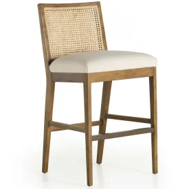 Antonia Cane Armless Bar & Counter Stool, Toasted Parawood