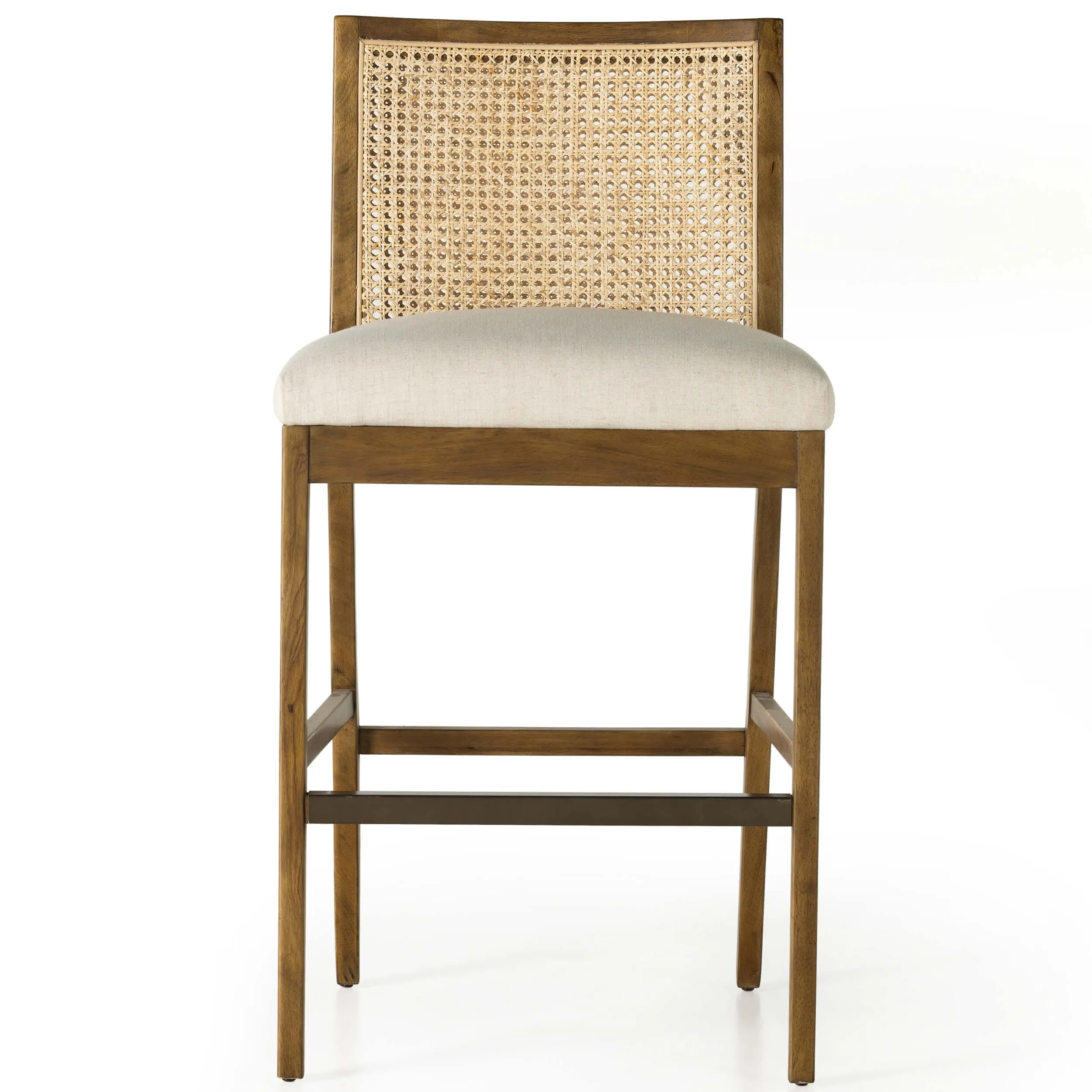 Antonia Cane Armless Bar & Counter Stool, Toasted Parawood