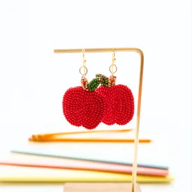 Applelicious Delight Earrings, Red