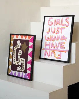 Art Print Written By a Girl / Wave