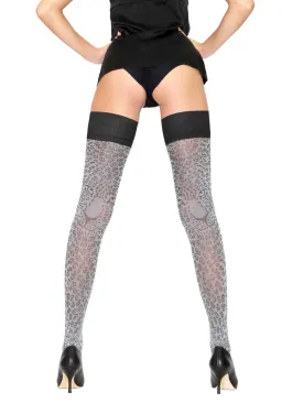 ARTEMISIA Cheetah Print Thigh Highs