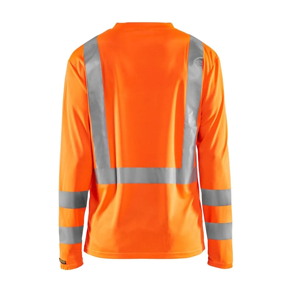 Blaklader 3383 Hi-Vis UV Long Sleeved V-Neck T-Shirt