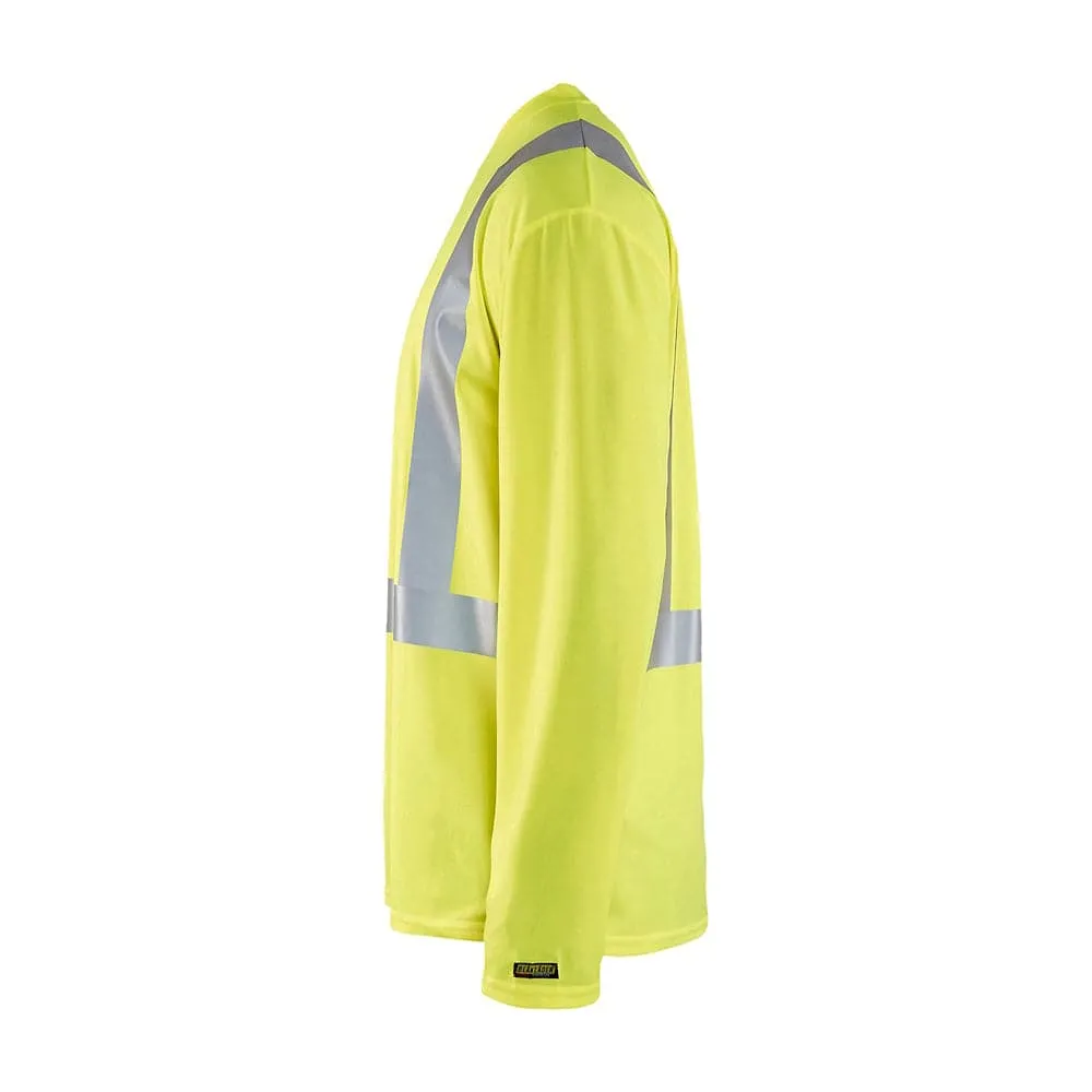 Blaklader 3383 Hi-Vis UV Long Sleeved V-Neck T-Shirt