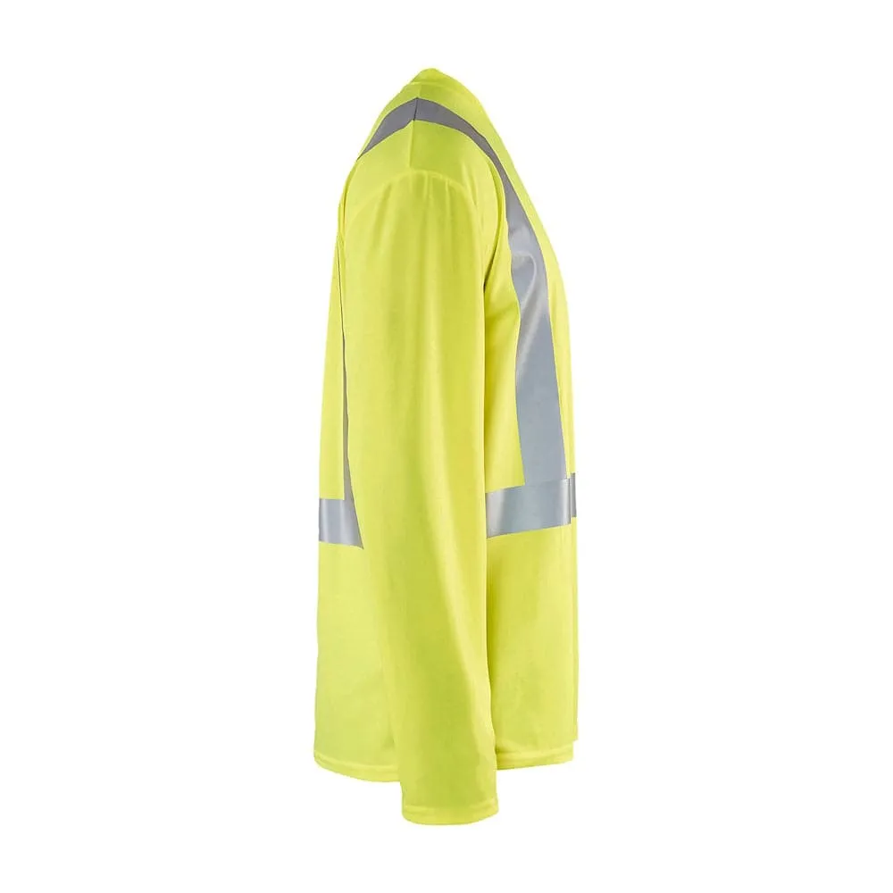 Blaklader 3383 Hi-Vis UV Long Sleeved V-Neck T-Shirt