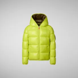 Boys' animal free puffer jacket Artie in lichen green