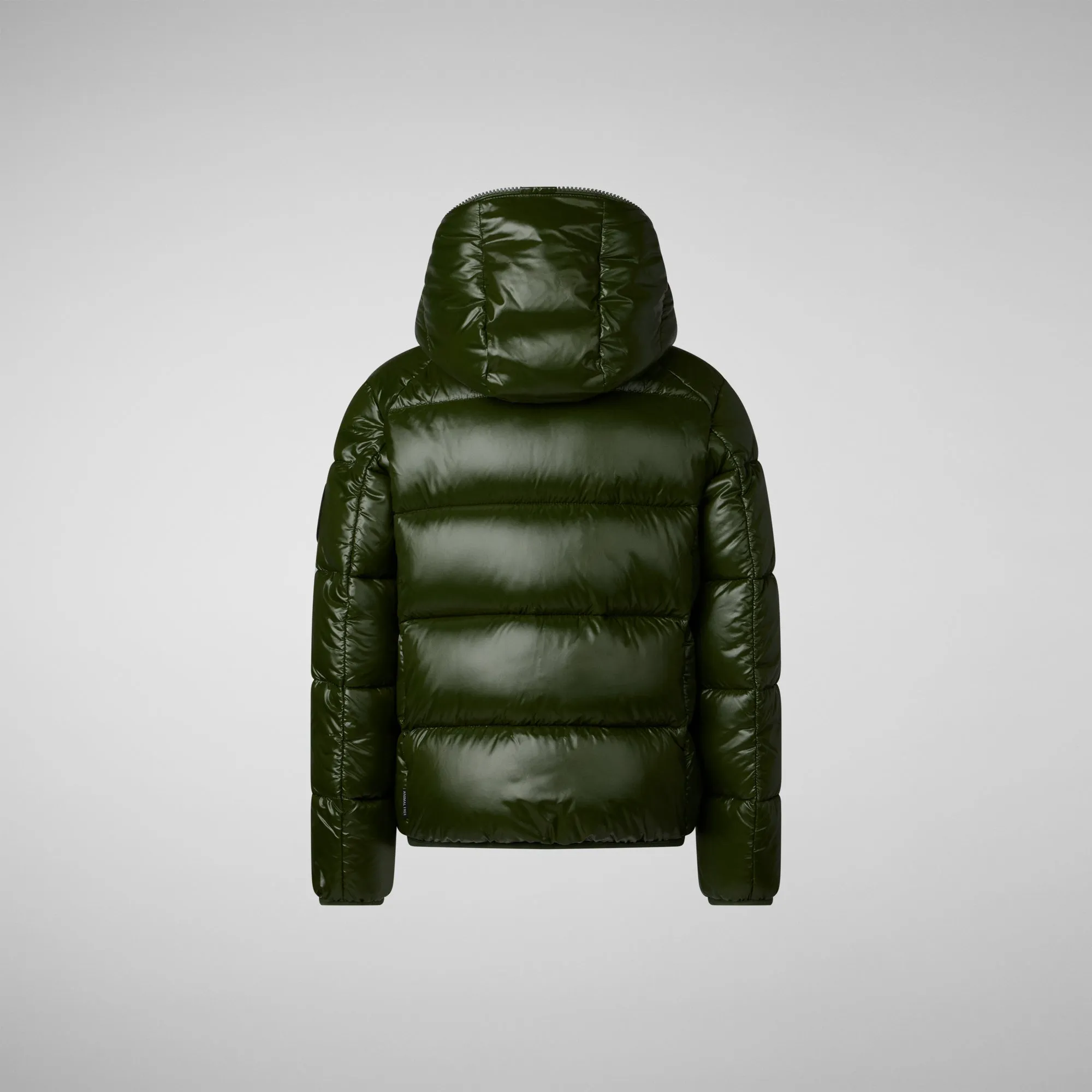 Boys' animal free puffer jacket Artie in pine green