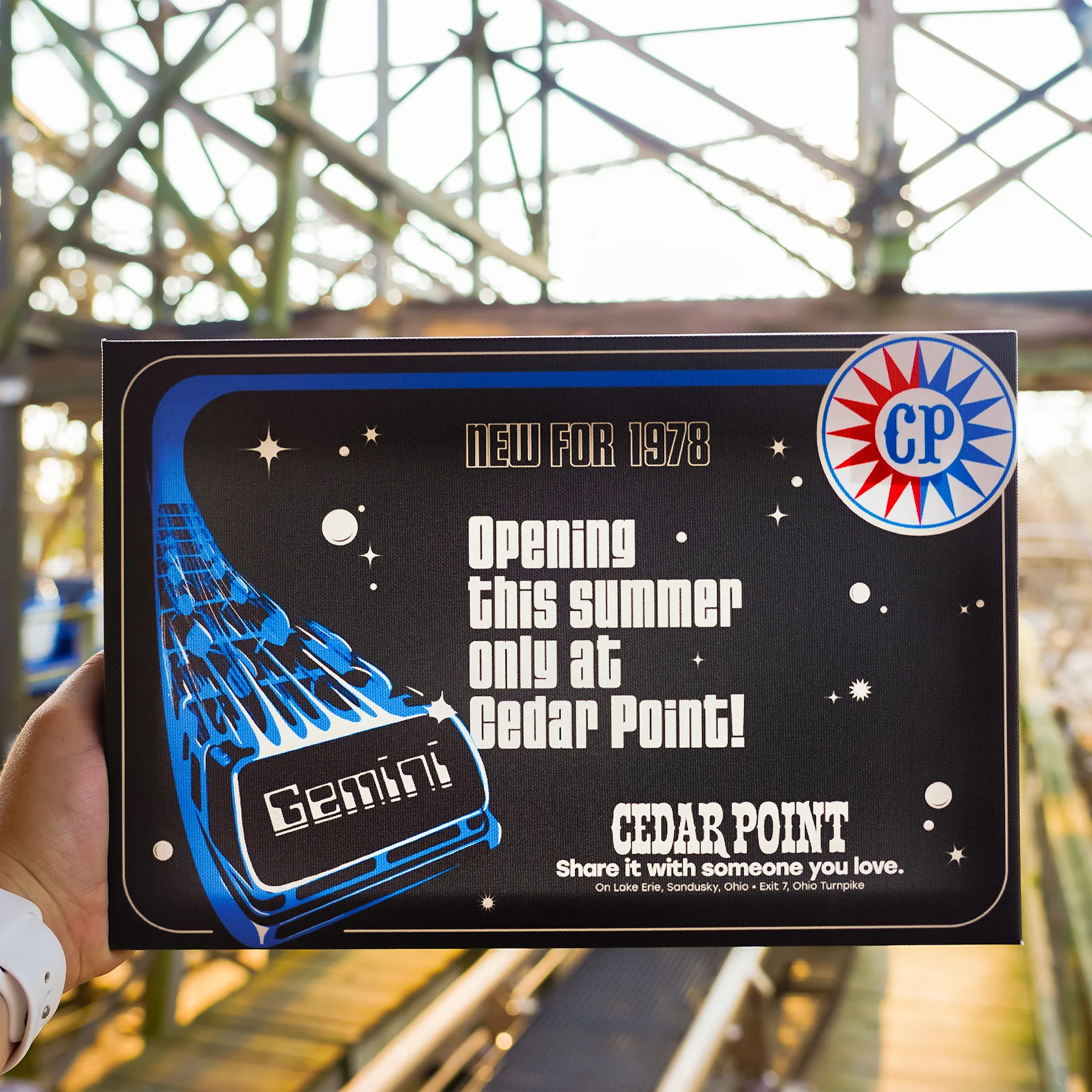 Cedar Point Gemini Blue Canvas Art