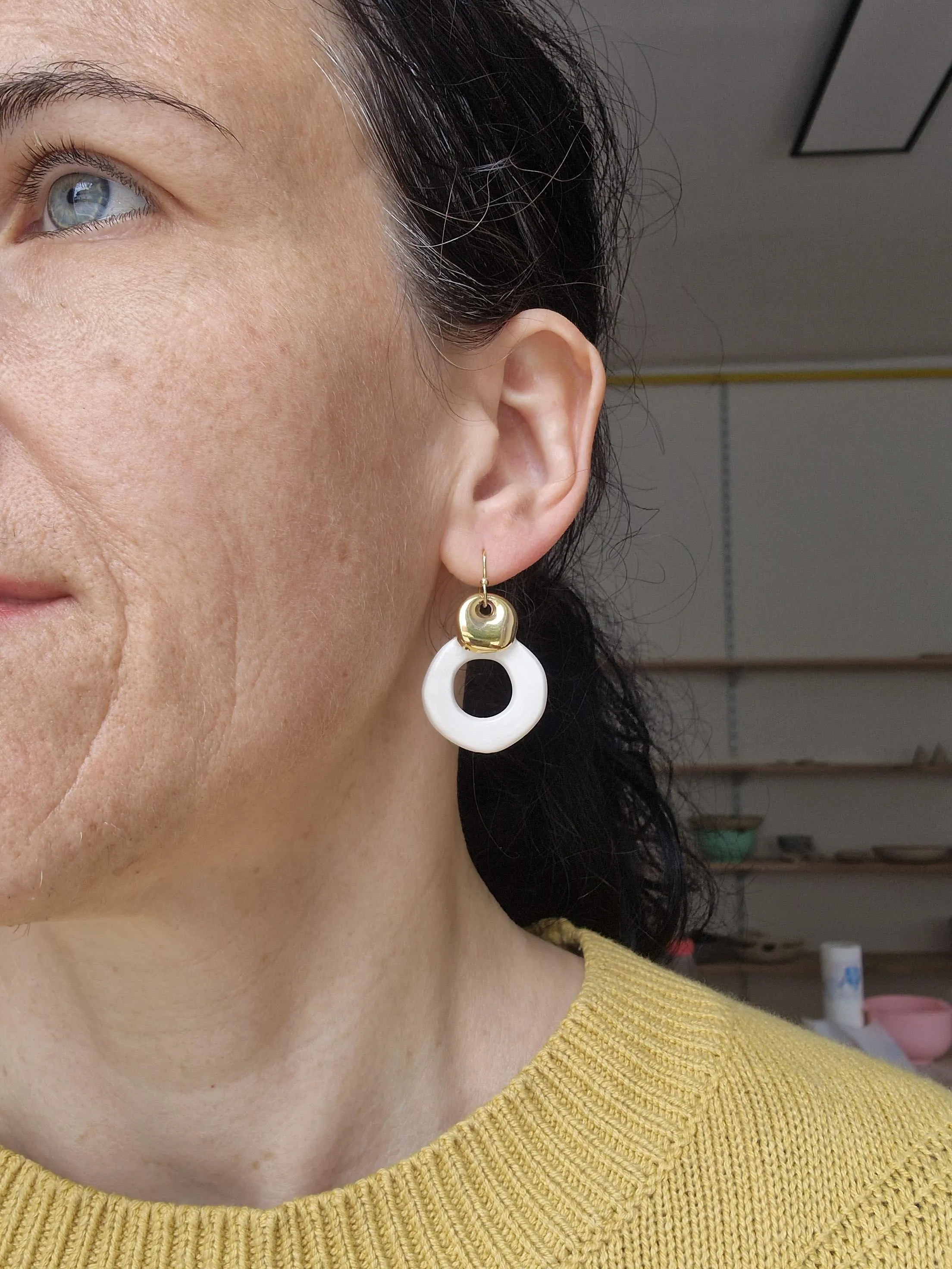 Ceramic earrings No. 14