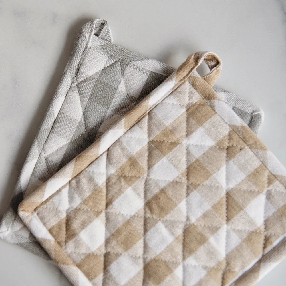 Checkered Pot Holder Set