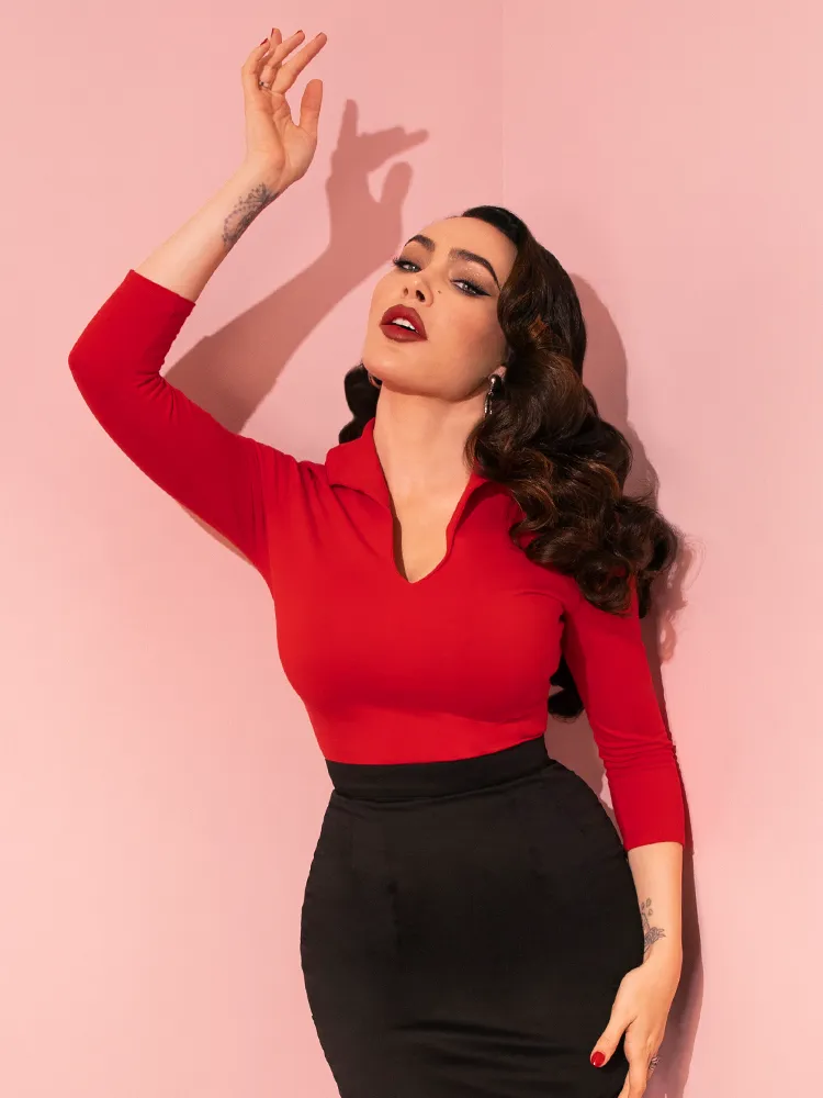 COMING BACK SOON - Vixen Top in Ravishing Red - Vixen by Micheline Pitt