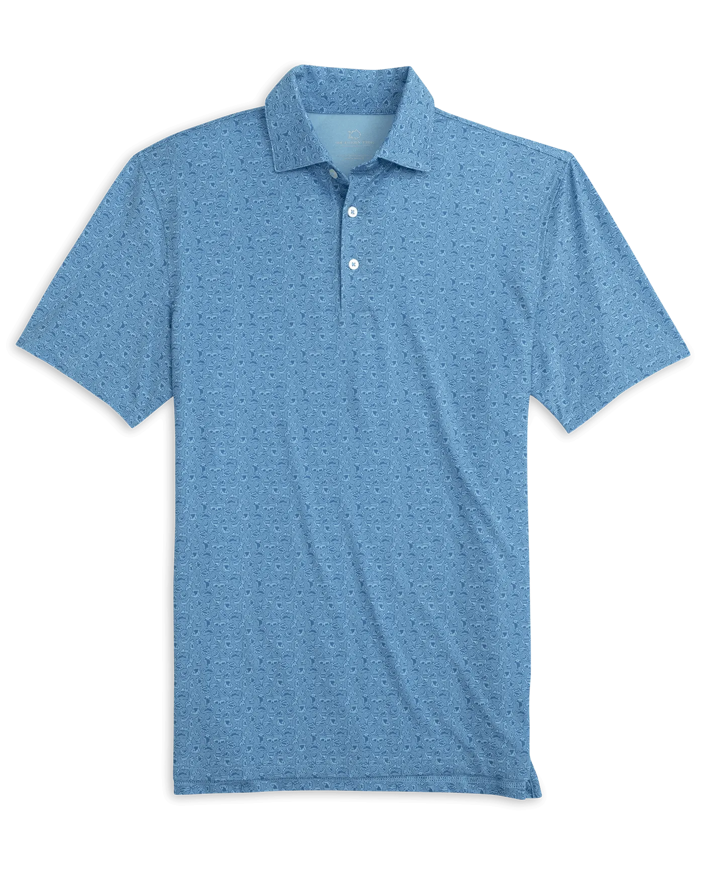 Driver Let's Go Clubbing Printed Polo - Coronet Blue