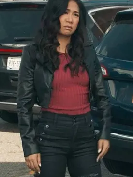 Equalizer S03 Liza Lapira Black Cropped Leather Jacket