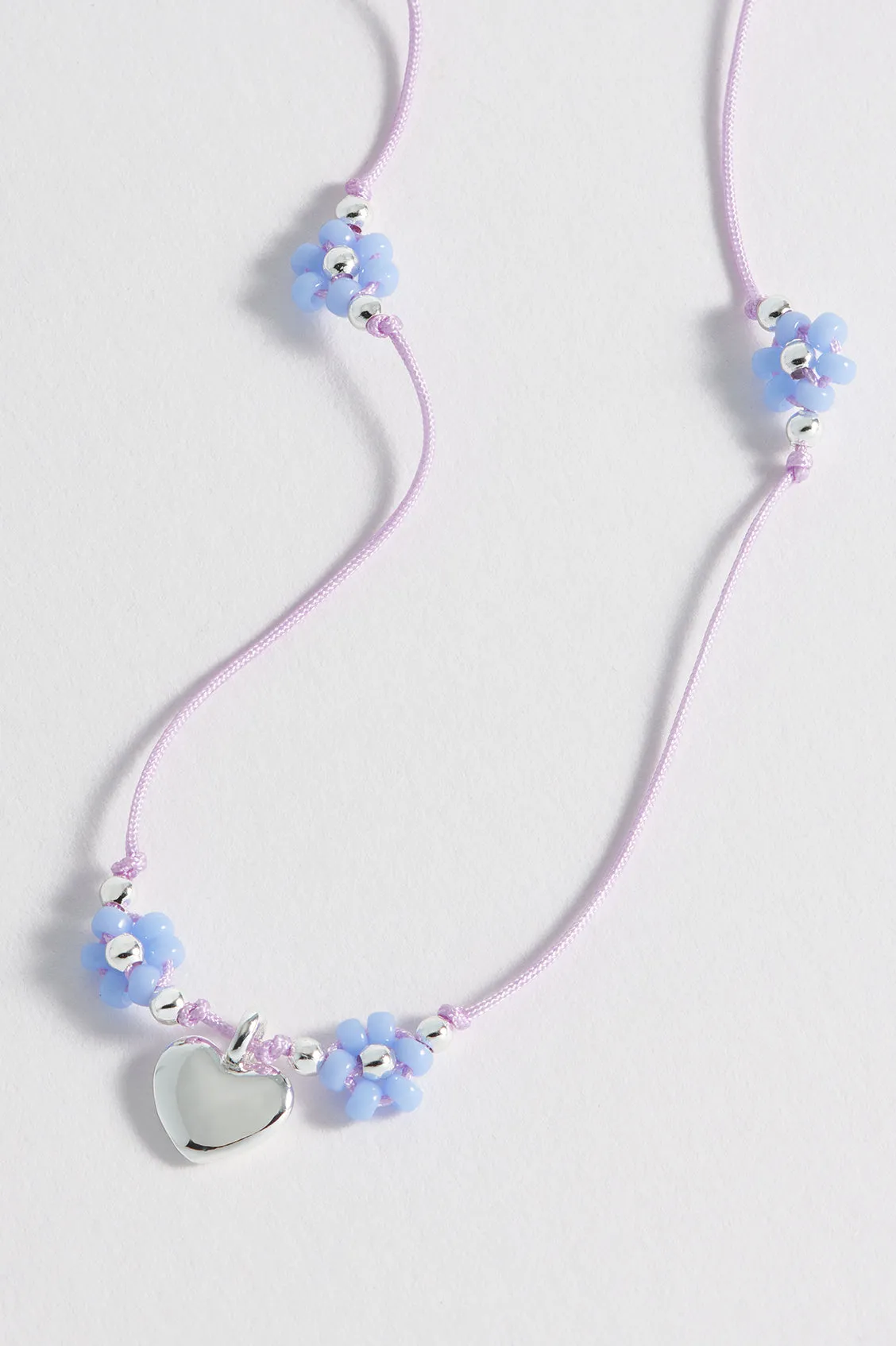 Flower Heart Miyuki Necklace