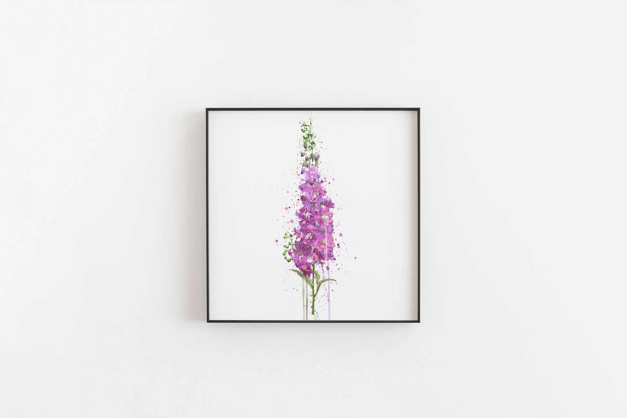 Flower Wall Art Print 'Delphiniums'