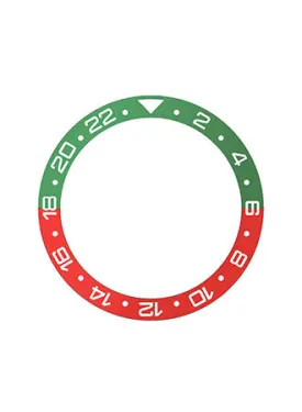 GMT Style Ceramic Bezel Insert Green/Red (Castrol)