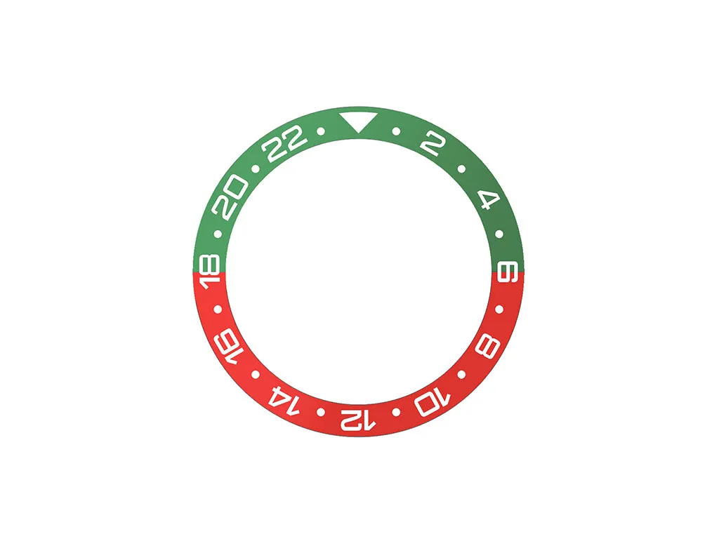 GMT Style Ceramic Bezel Insert Green/Red (Castrol)