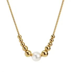 Gold Plated Feshwater Pearl Necklace