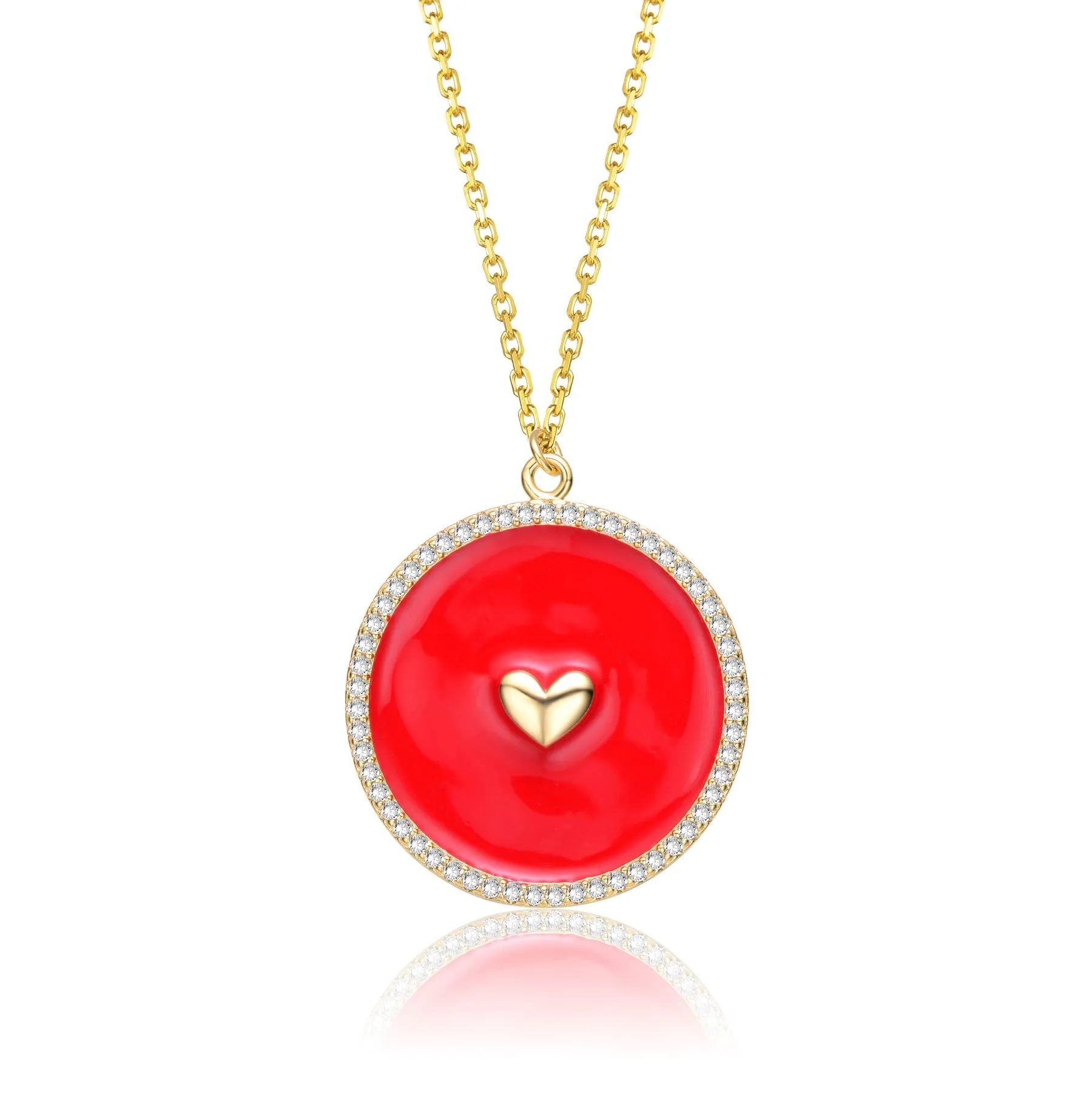 Heart Circle Pendant Necklace