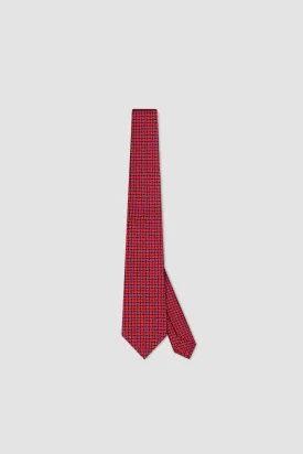 Kiton Red/Navy Silk Tie