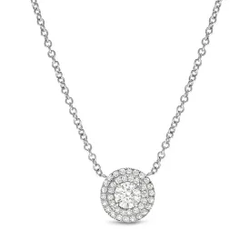 Layla Double Row White Gold Pendant