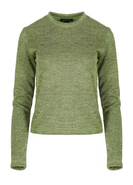 Lucy Lurex Top Green in Metallic Polyester