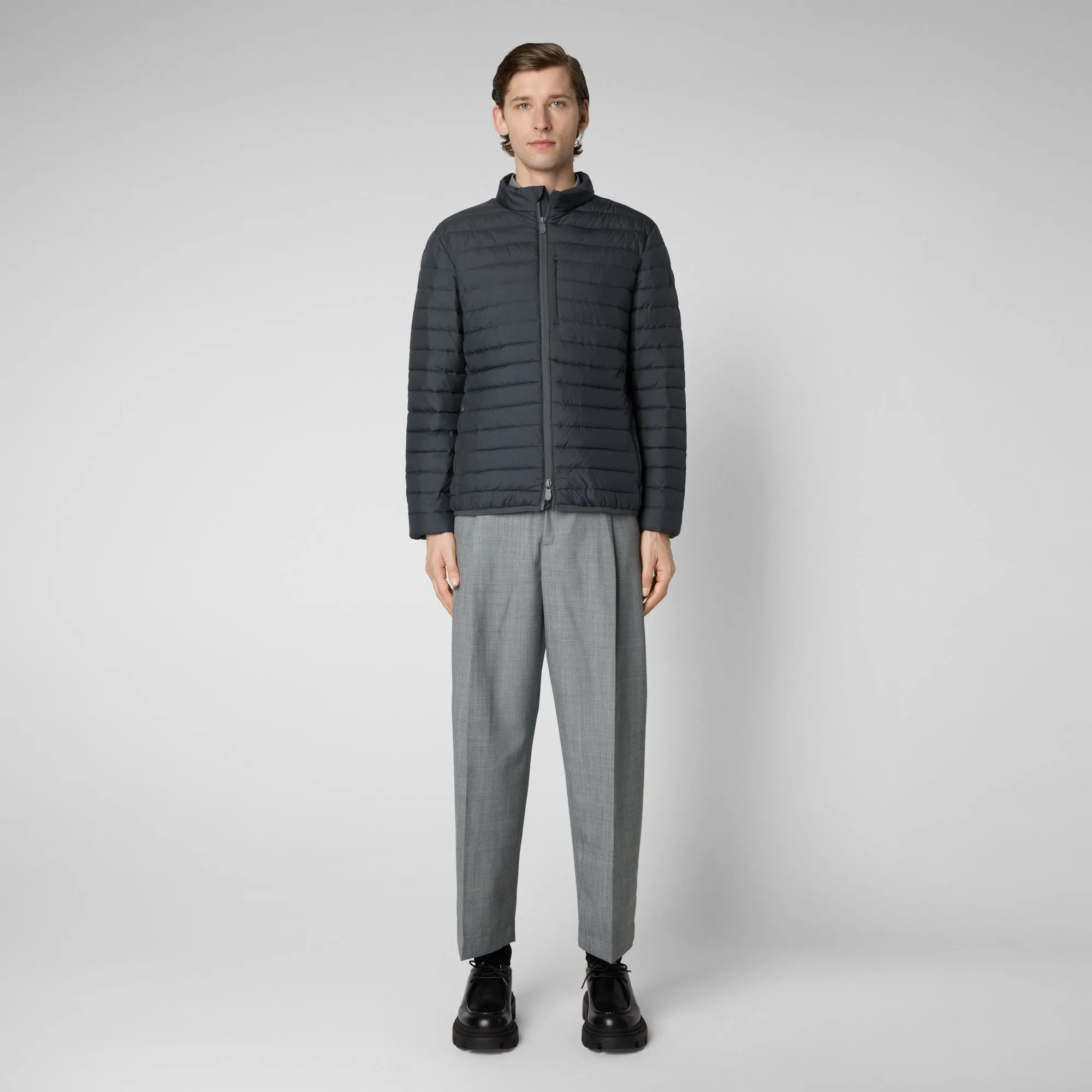 Man's animal free puffer Cole in storm grey