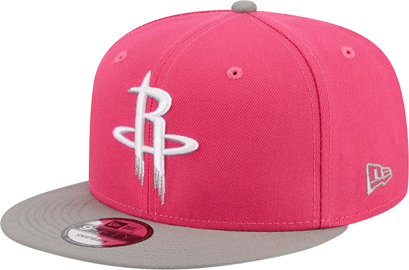 Men's Houston Rockets New Era 9FIFTY Two-Tone Pink Adjustable Cap