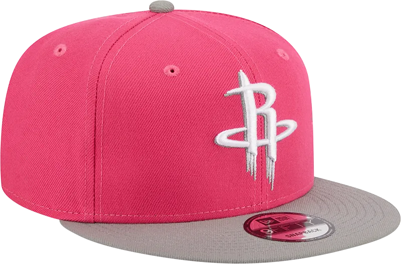 Men's Houston Rockets New Era 9FIFTY Two-Tone Pink Adjustable Cap