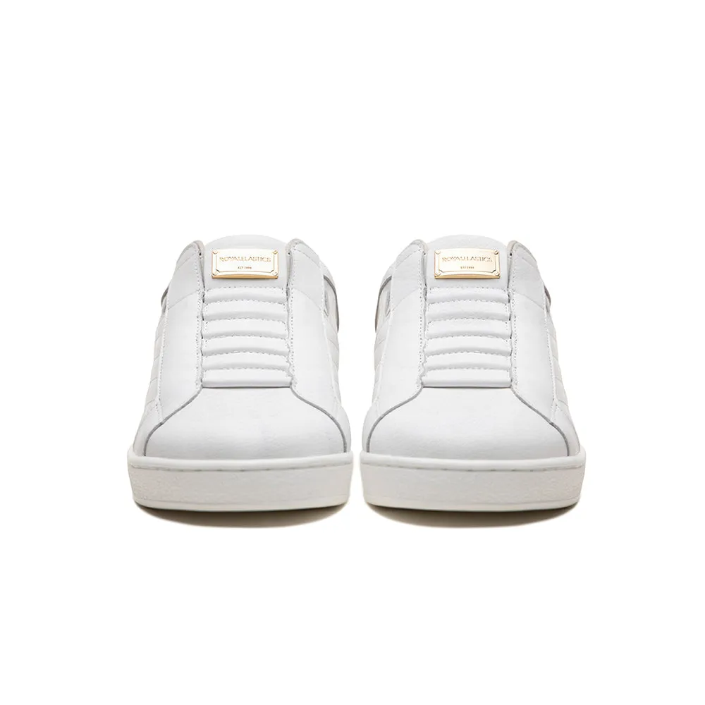 Men's Icon Lux White Gray Leather Sneakers 02541-086