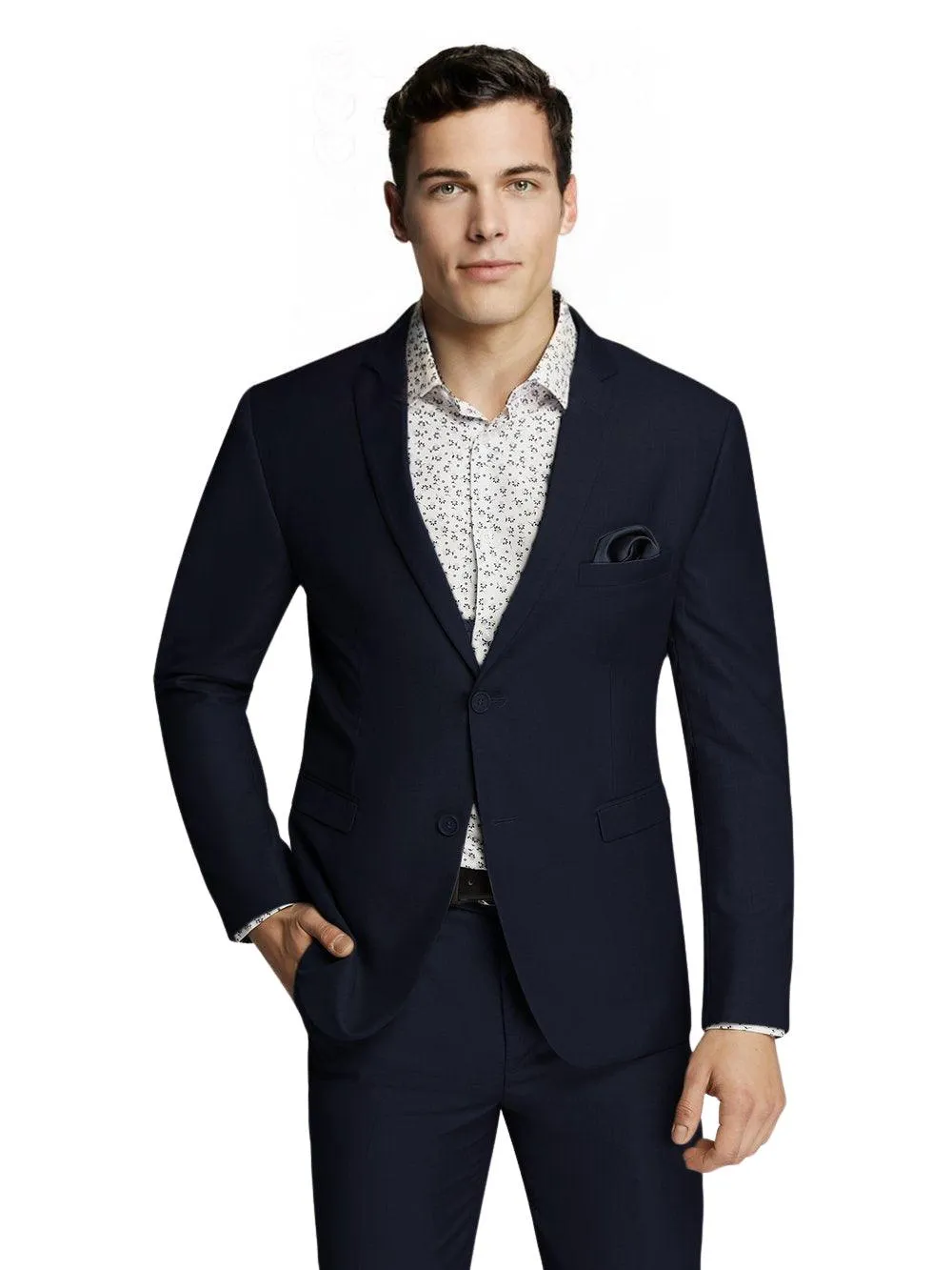 Men's Navy Formal Plain Slim Fit Suit