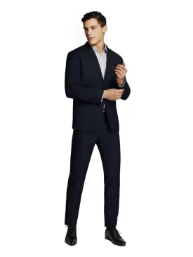 Men's Navy Formal Plain Slim Fit Suit