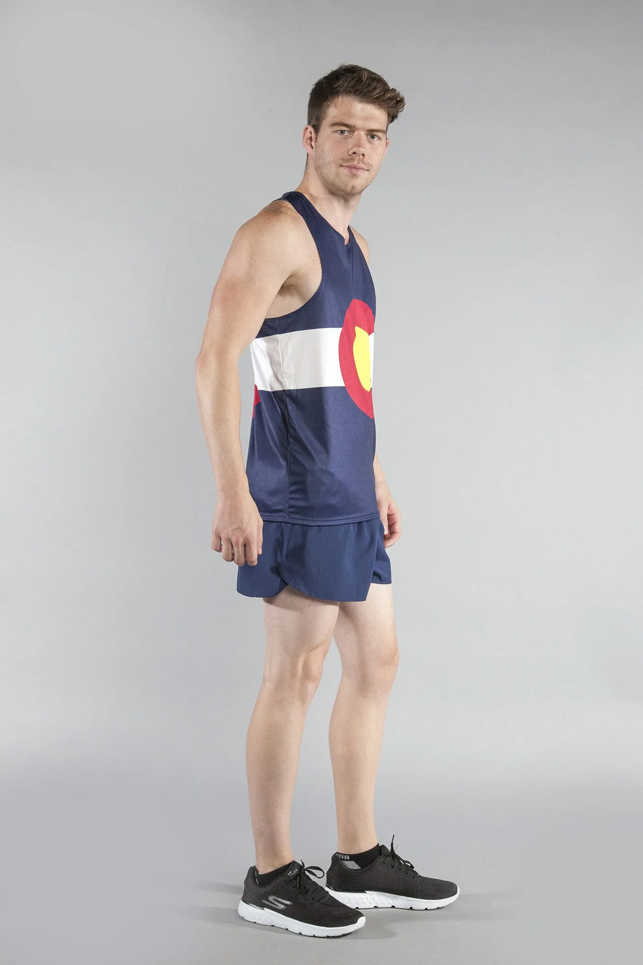 Men's Printed Singlet- Colorado