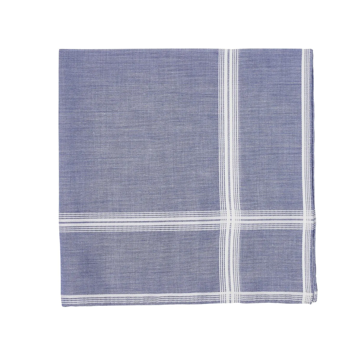 Simonnot Godard Blue Cotton Handkerchief