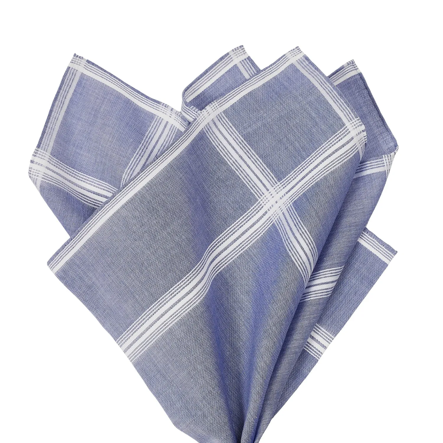 Simonnot Godard Blue Cotton Handkerchief