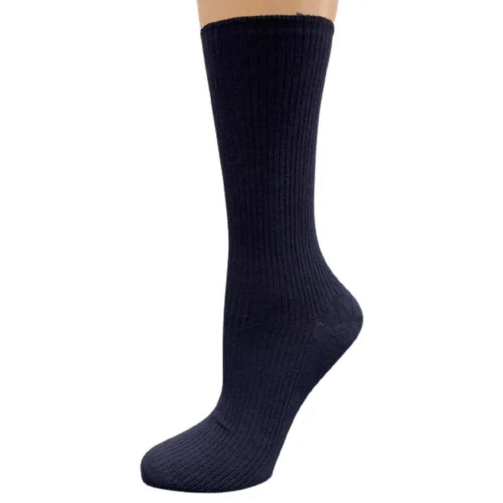 Wide Calf Crew Socks for Women Classic Colors and Luxurious