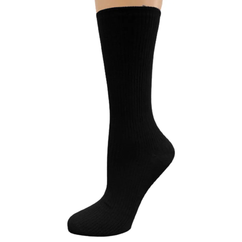 Wide Calf Crew Socks for Women Classic Colors and Luxurious