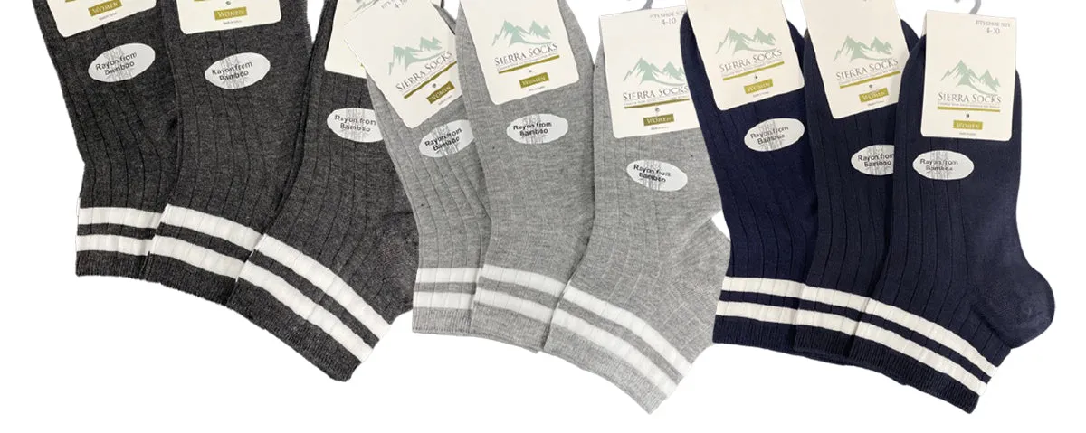 Wide Calf Crew Socks for Women Classic Colors and Luxurious