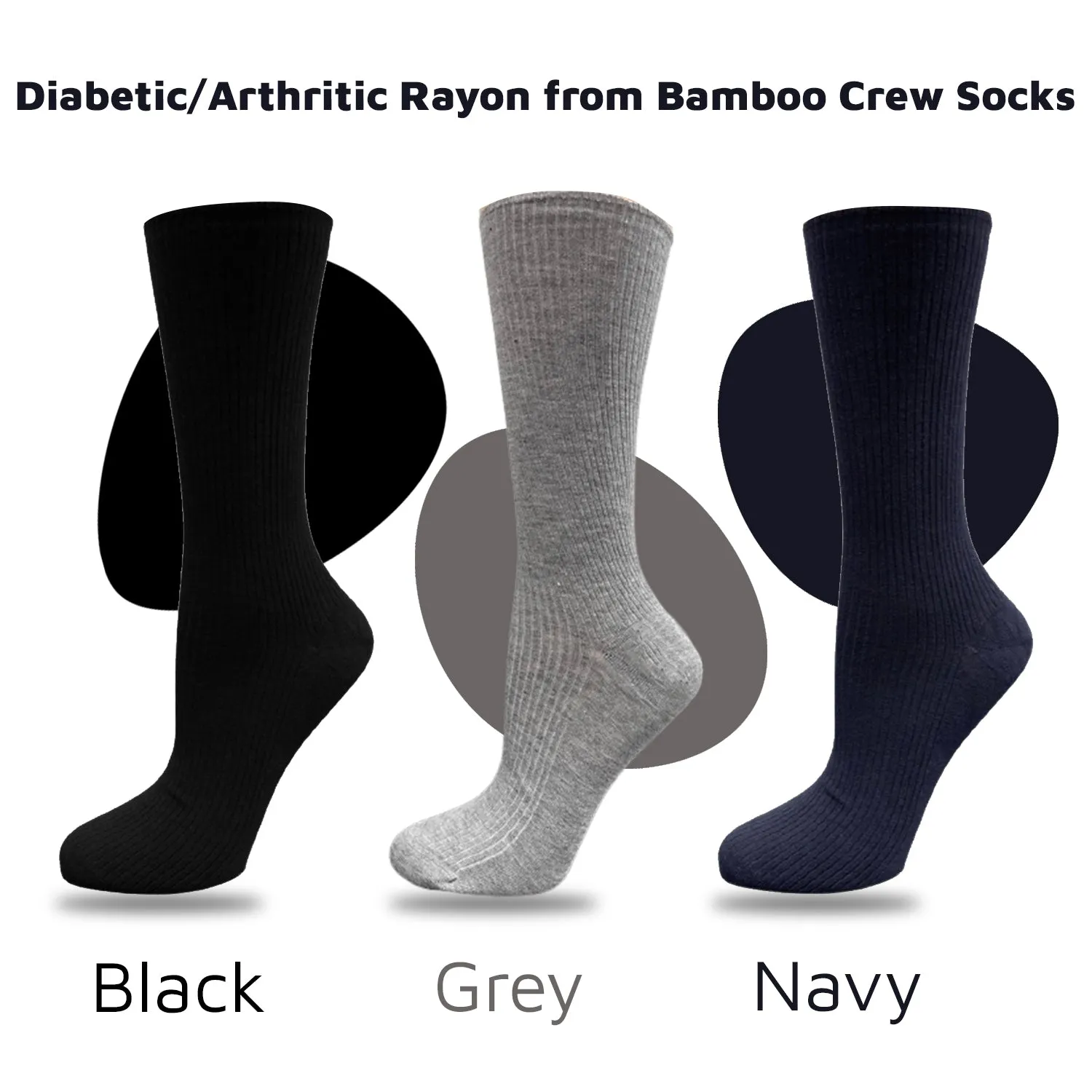 Wide Calf Crew Socks for Women Classic Colors and Luxurious