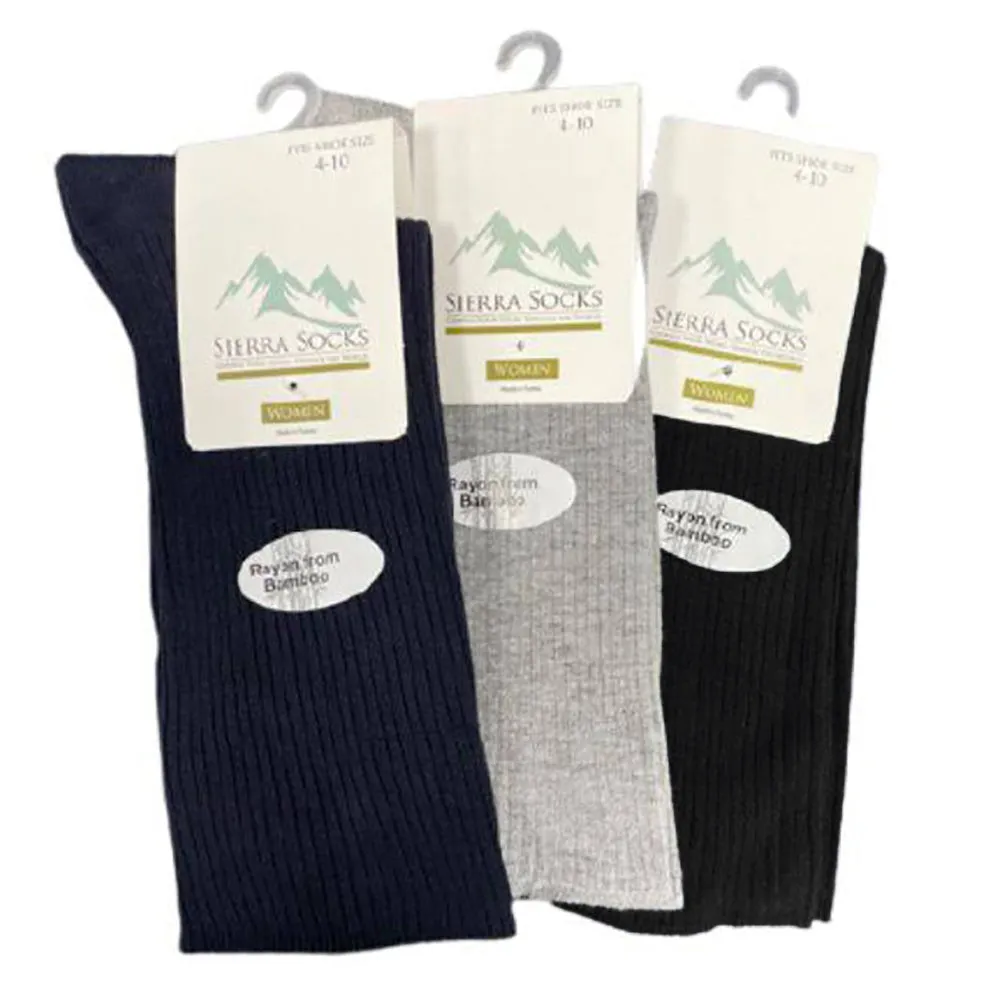 Wide Calf Crew Socks for Women Classic Colors and Luxurious